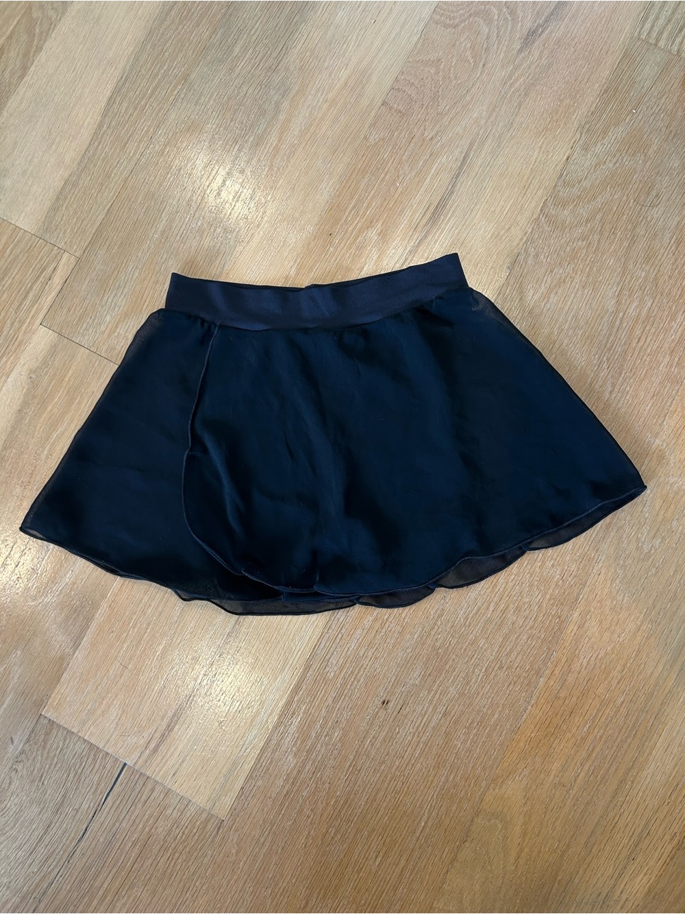 Girls' Black Dance Skirt - Classic Skater Style